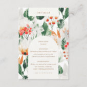 Sommerfarben Wildblumen Empfang Details Begleitkarte (Vorderseite)