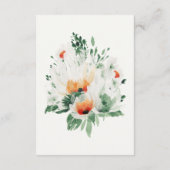 Sommerfarben Wildblumen Empfang Details Begleitkarte (Rückseite)