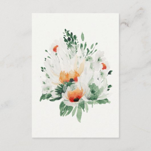 Sommerfarben Wildblumen Empfang Details Begleitkarte (Rückseite)