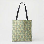 Sommerfarbene Ananasfrucht grünes Muster Tasche (Vorderseite)