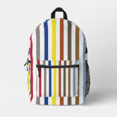 Sommerfarbene Streifen Bedruckter Rucksack (Vorderseite)