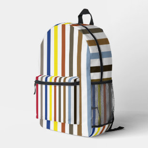 Sommerfarbene Streifen Bedruckter Rucksack