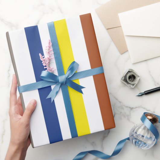 Sommerfarbene Streifen Geschenkpapier (Schenken)