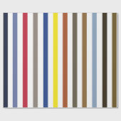 Sommerfarbene Streifen Geschenkpapier (Flach)
