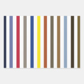 Sommerfarbene Streifen Geschenkpapier Set (Vorderseite)