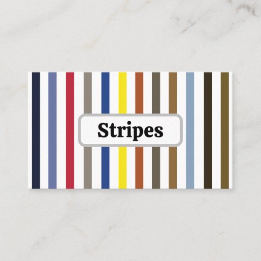 Sommerfarbene Streifen Visitenkarte (Vorderseite)