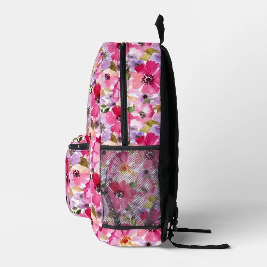Sommerfarbenflora-Muster Bedruckter Rucksack (Rechts)