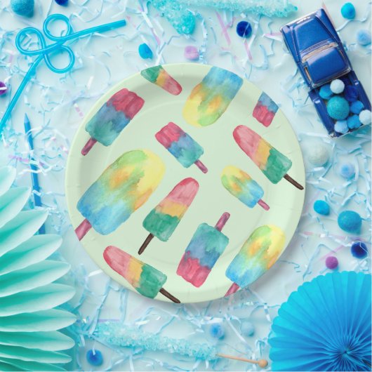 Sommerfarbenfrohe Populationen Pappteller (Party)