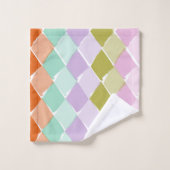 Sommerfarbenmuster Diamant Badhandtuch Set (Waschlappen)