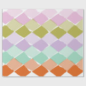 Sommerfarbenmuster Diamant Geschenkpapier (Flach)