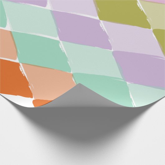 Sommerfarbenmuster Diamant Geschenkpapier (Ecke)