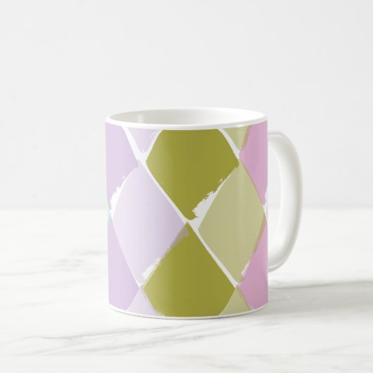 Sommerfarbenmuster Diamant Kaffeetasse (VorderseiteRechts)