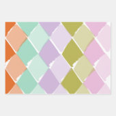 Sommerfarbenmuster Diamanten Geschenkpapier Set (Vorderseite 3)