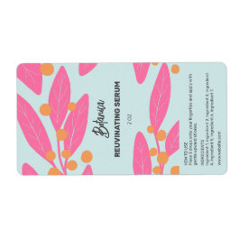 Sommerfarbige Leaf-Serum-Dropper-Flaschenetiketten