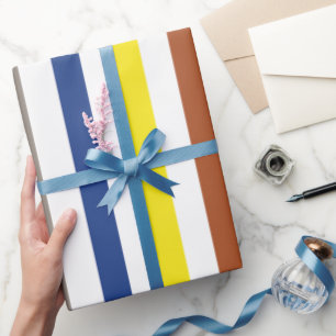 Sommerfarbige Streifen Geschenkpapier