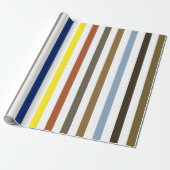 Sommerfarbige Streifen Geschenkpapier (Ungerollt)