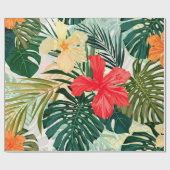 Sommerfarbiges hawaiianisches nahtloses Muster mit Geschenkpapier (Flach)