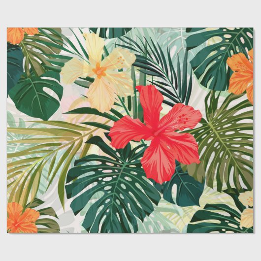 Sommerfarbiges hawaiianisches nahtloses Muster mit Geschenkpapier (Flach)