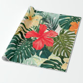 Sommerfarbiges hawaiianisches nahtloses Muster mit Geschenkpapier (Ungerollt)