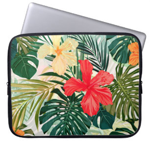 Sommerfarbiges hawaiianisches nahtloses Muster mit Laptopschutzhülle