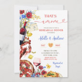 Sommerfarbiges italienisches Probe-Dinner Einladung (Vorderseite)