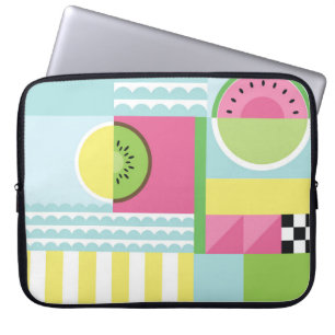 Sommerfarbiges Mosaik, Wassermelone Kiwi Frucht th Laptopschutzhülle
