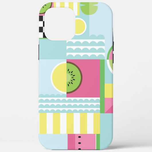 Sommerfarbiges Mosaik, Wassermelone Kiwi-Früchte t Case-Mate iPhone Hülle (Rückseite)