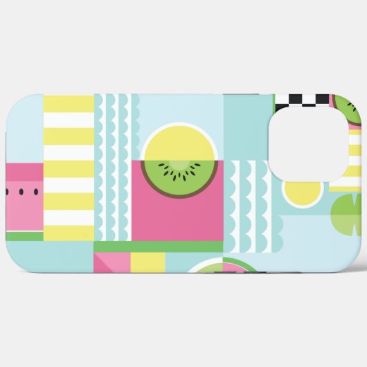 Sommerfarbiges Mosaik, Wassermelone Kiwi-Früchte t Case-Mate iPhone Hülle (Rückseite (Horizontal))