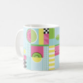 Sommerfarbiges Mosaik, Wassermelone Kiwi-Obst Kaffeetasse (Vorderseite Links)
