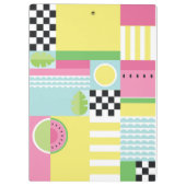 Sommerfarbiges Mosaik, Wassermelone Kiwi-Obst Klemmbrett (Rückseite)