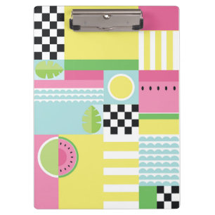 Sommerfarbiges Mosaik, Wassermelone Kiwi-Obst Klemmbrett