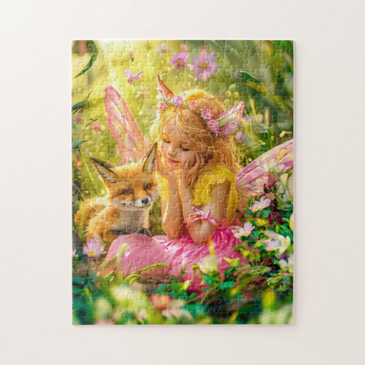 Sommerfee und verspielt Fuchs Puzzle (Vertikal)
