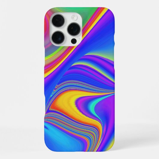 Sommerfeeling , Abstrakte 3D Regenbogenkunst iPhone Hülle (Rückseite)