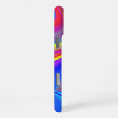 Sommerfeeling , Abstrakte 3D Regenbogenkunst iPhone Hülle (Rechte Seite)