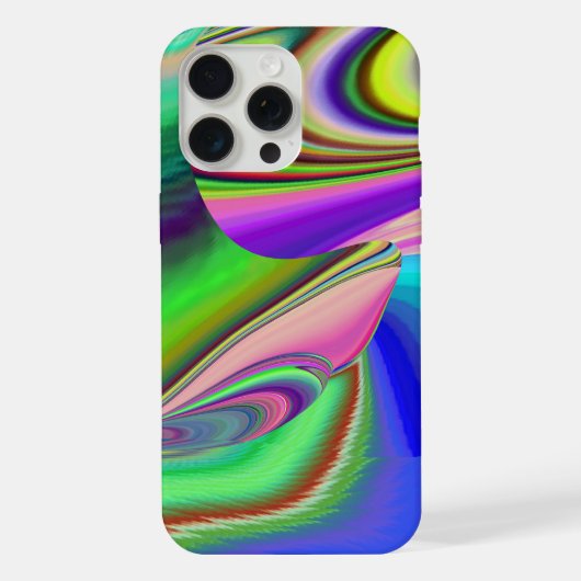 Sommerfeeling , Abstrakte 3D Regenbogenkunst iPhone Hülle (Rückseite)