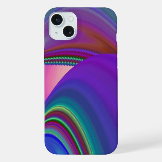 Sommerfeeling , Abstrakte 3D Regenbogenkunst iPhone Hülle (Rückseite)