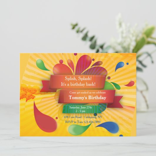 Sommerfeier Einladung (Stehend Vorderseite)