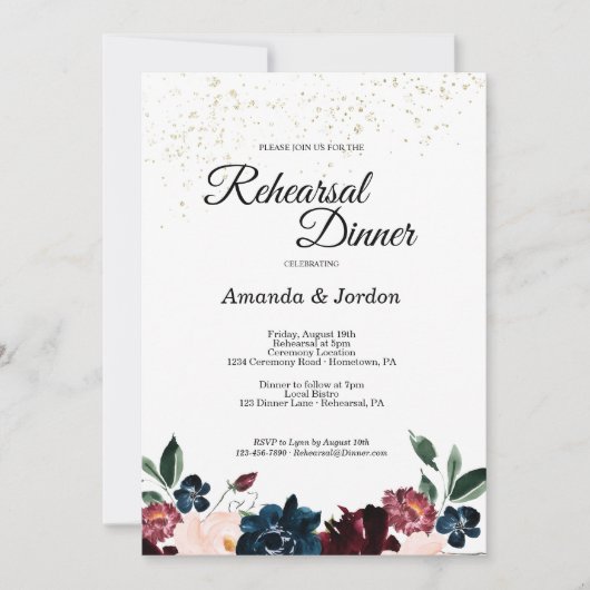 Sommerfeier Probe Abendessen Einladung (Vorderseite)