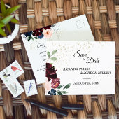 Sommerfeiern Hochzeit Speichern Sie das Datum Post Ankündigungspostkarte