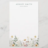 Sommerfeld der Wildblume Briefpapier (Vorderseite)