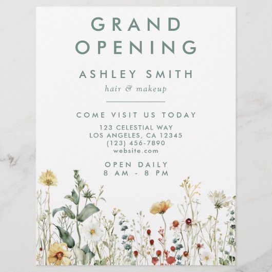 Sommerfeld der Wildblume Flyer (Vorne)