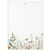 Sommerfeld der Wildblume Klemmbrett (Rückseite)