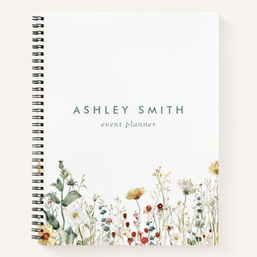 Sommerfeld der Wildblume Notizblock (Vorderseite)