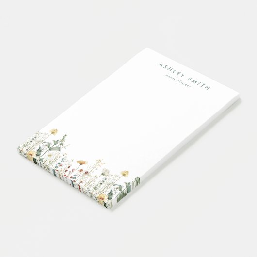 Sommerfeld der Wildblume Post-it Klebezettel (angewinkelt)