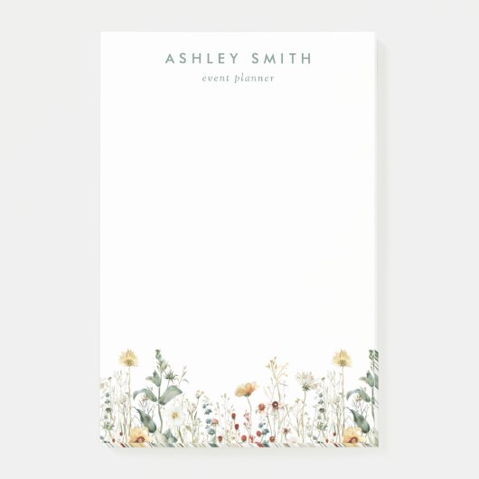 Sommerfeld der Wildblume Post-it Klebezettel (Vorderseite)