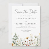 Sommerfeld der Wildblume Save The Date (Vorderseite)