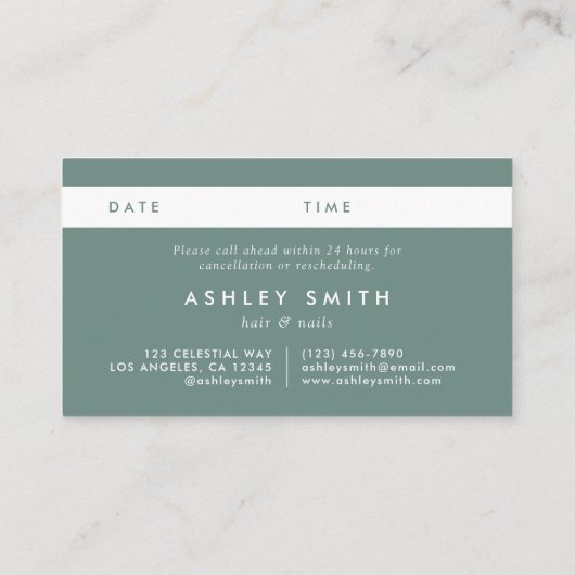 Sommerfeld der Wildblume Terminkarte (Rückseite)