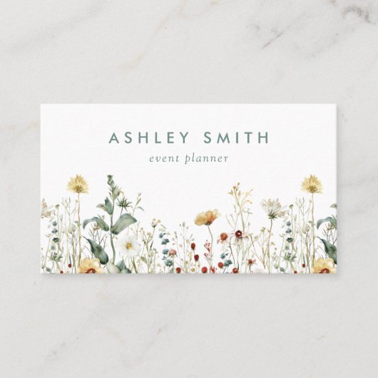 Sommerfeld der Wildblume Visitenkarte (Vorderseite)