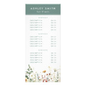 Sommerfeld der Wildblume Werbekarte (Hinten)