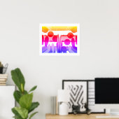 Sommerferien am Strand Kunst Poster (Heimbüro)